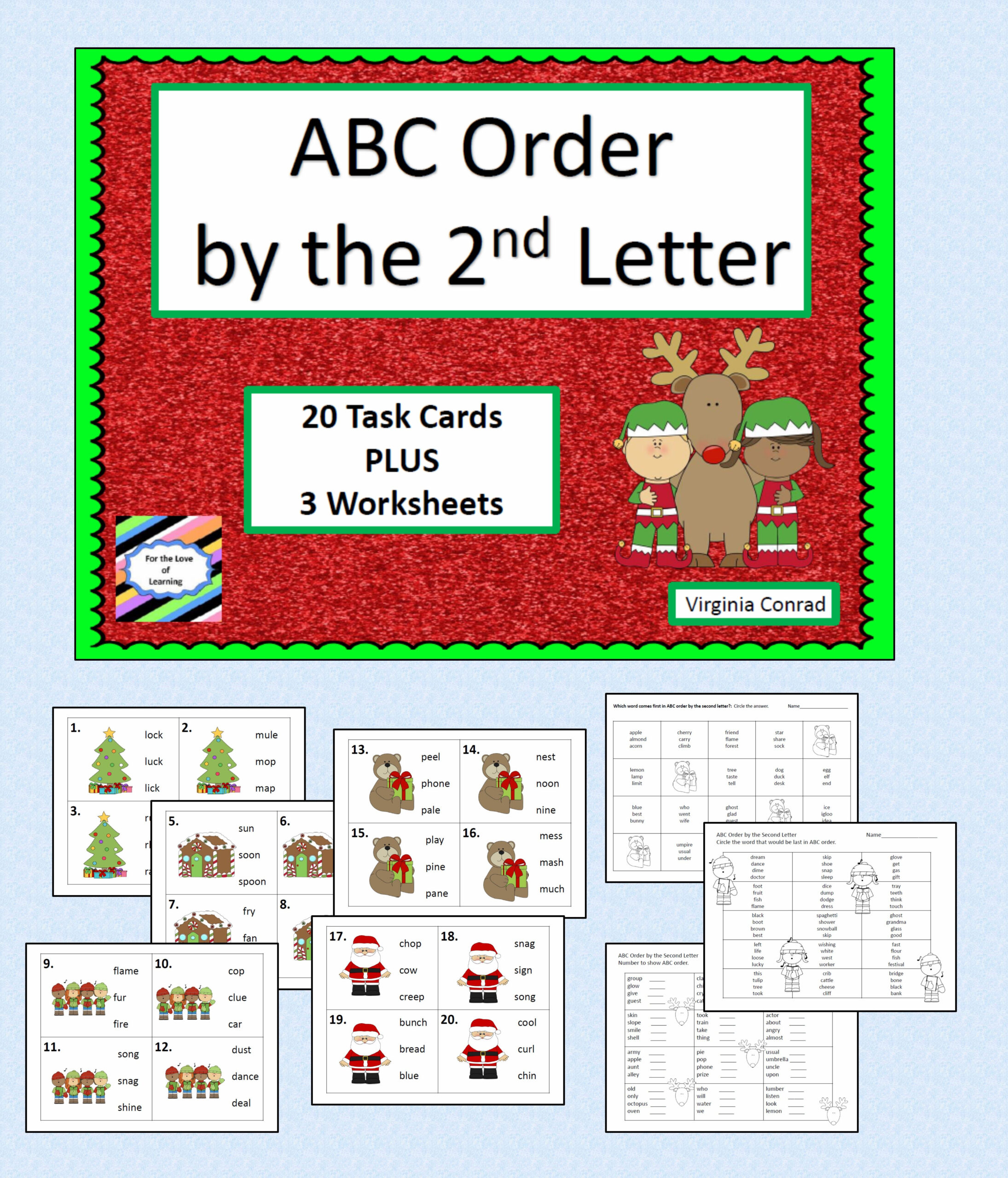 Task Cards And Worksheets For Alphabetizing Wordsthe