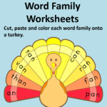 Thanksgiving Word Family Activity For Kindergarten And First