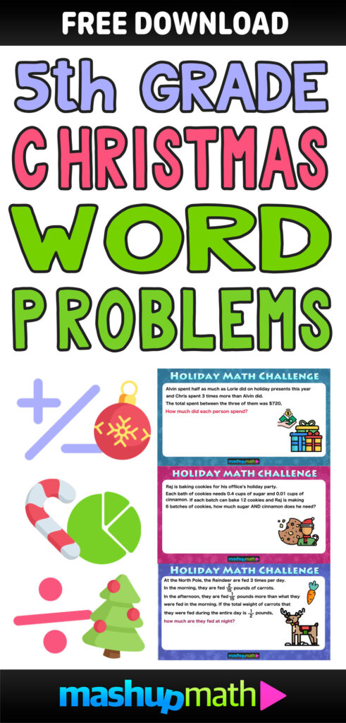 The Best Math Christmas Word Problems For 5Th Grade — Mashup