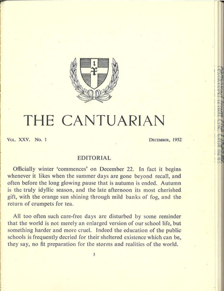 The Cantuarian December 1952   July 1953Oks Association