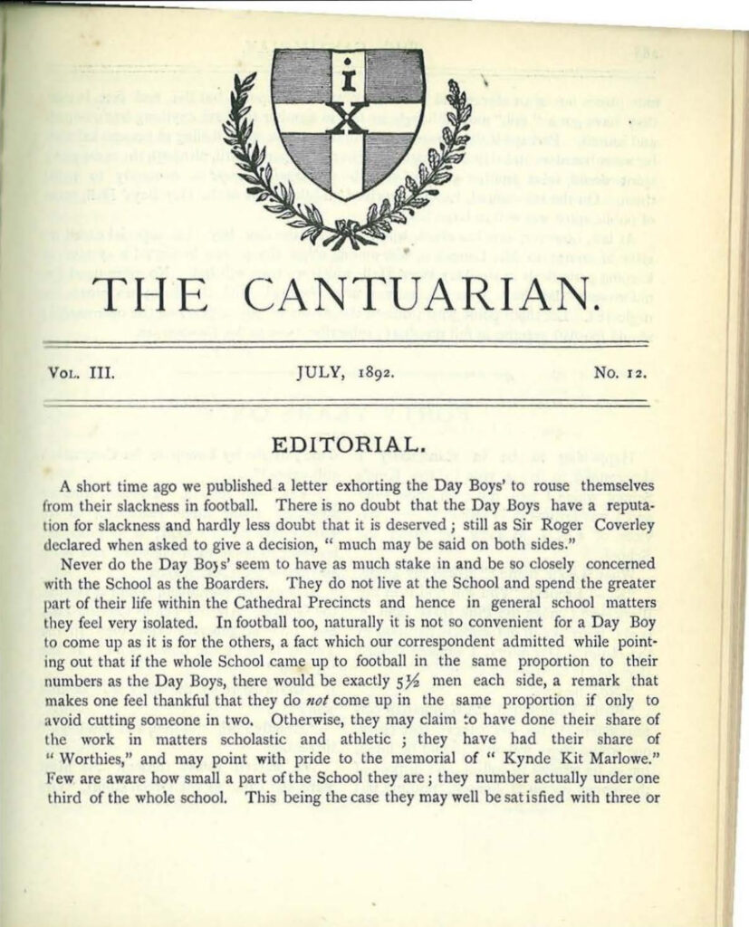 The Cantuarian July 1892   July 1894Oks Association   Issuu