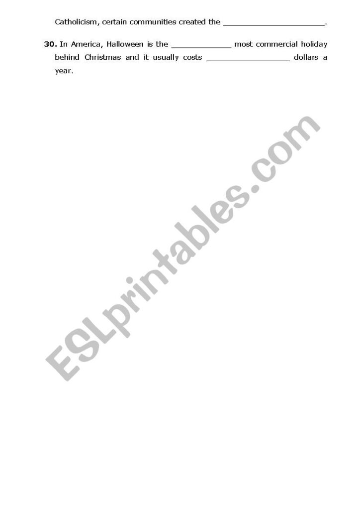 The Haunted History Of Halloween Worksheet