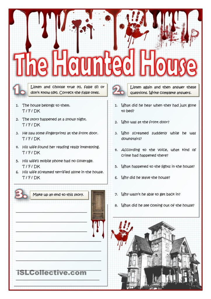The Haunted House   Listening And Writing | Halloween