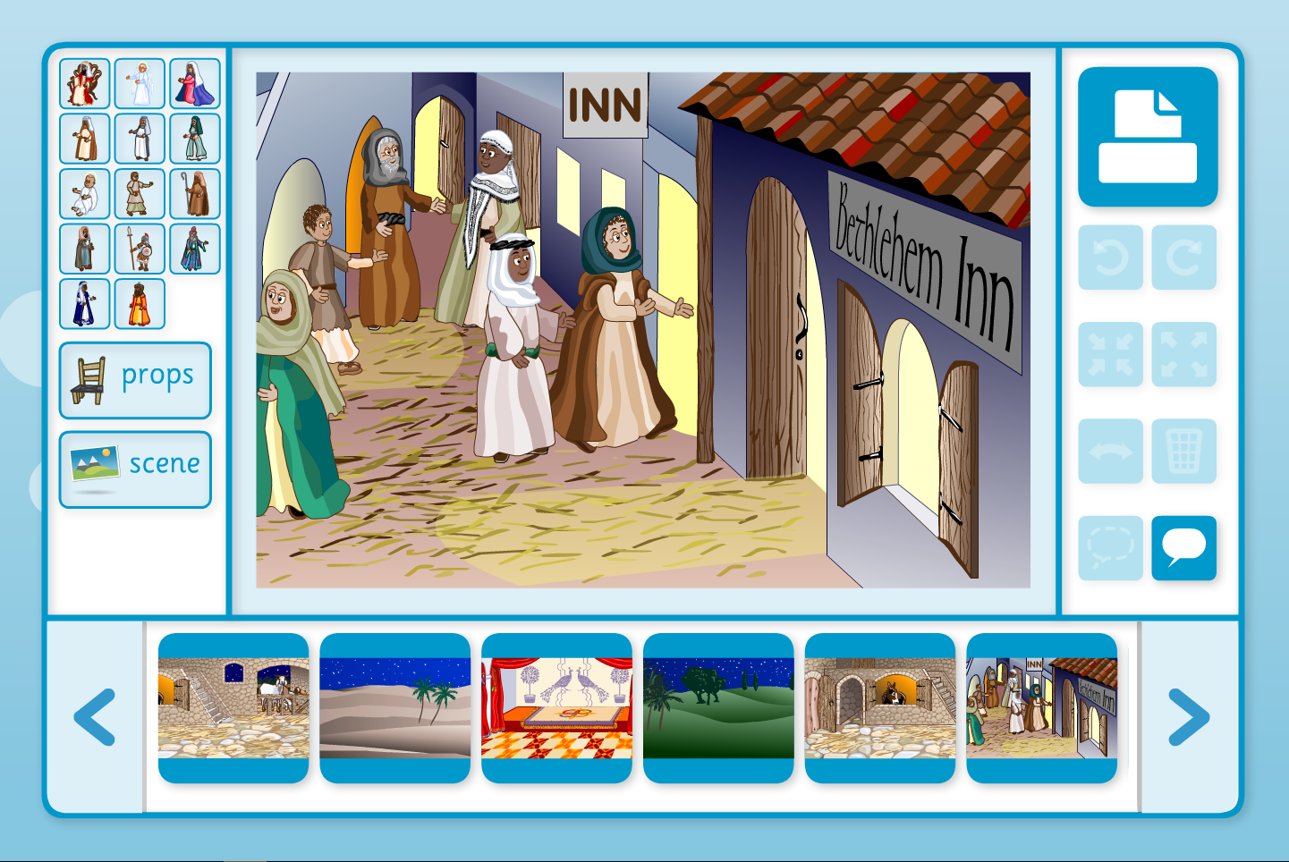 The Nativity Story Scene Focus - Interactive Activity - Christmas Ks1