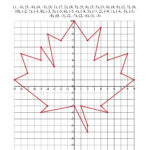 The Plotting Coordinate Points Art    Red Maple Leaf (A