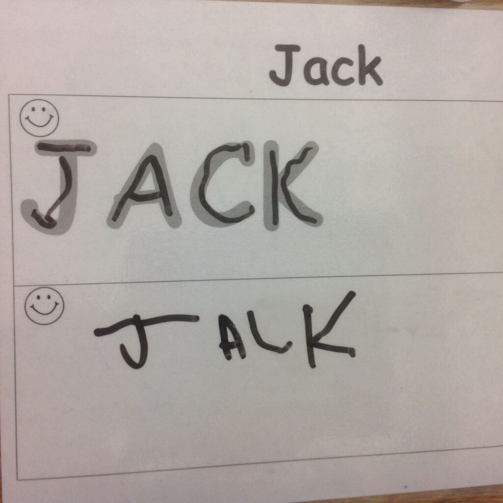 The Preschool Puppies | Preschool Writing, Writing Without For Name Tracing Jack