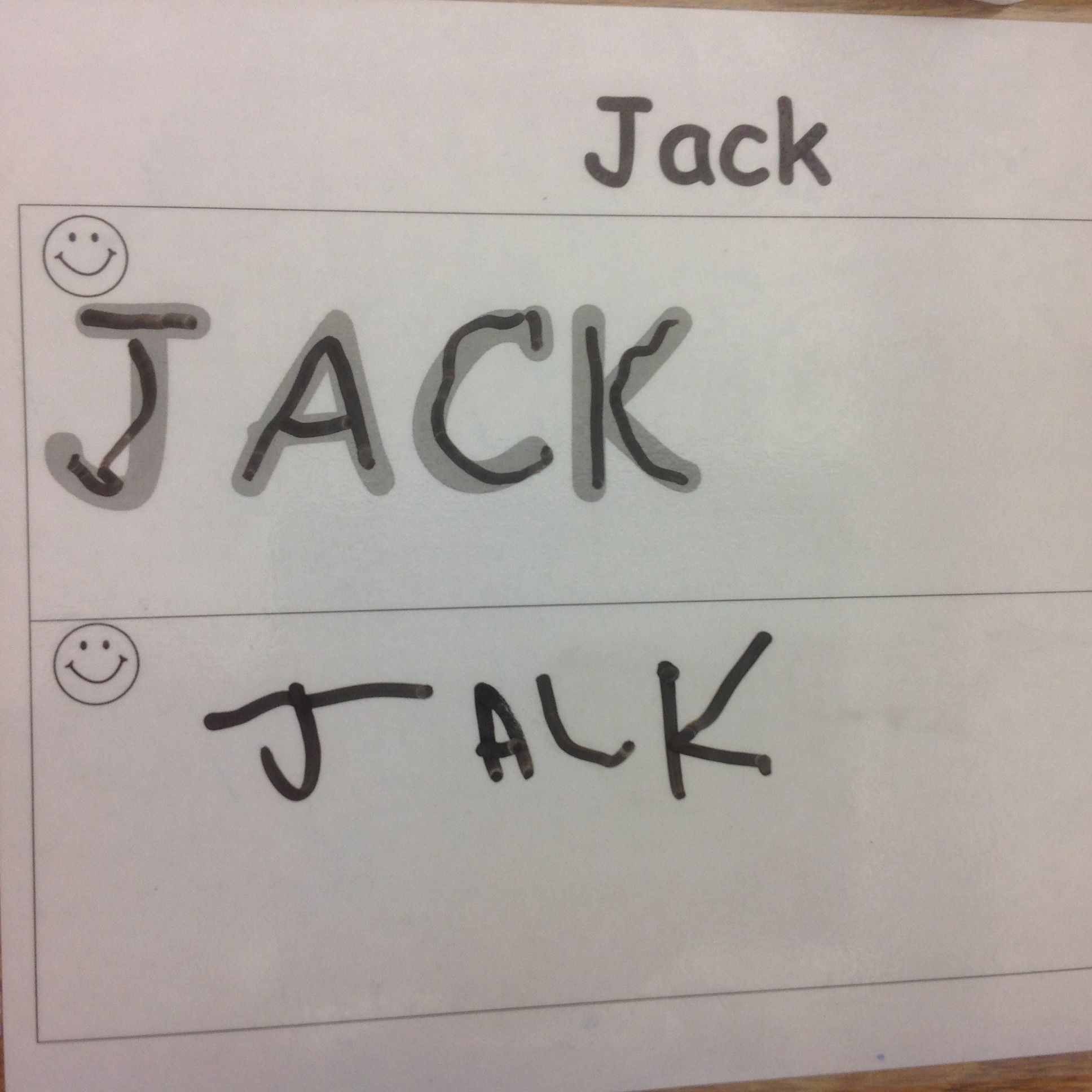 The Preschool Puppies | Preschool Writing, Writing Without for Name Tracing Jack