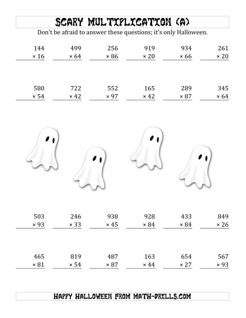The Scary Multiplication (3 Digit2 Digit) (A) Math