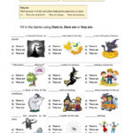 There Are Vs They Are (Halloween Themed Worksheet)   English