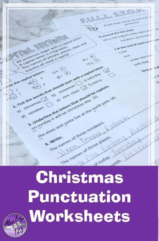 These Christmas Punctuation Worksheets Help Students Revise