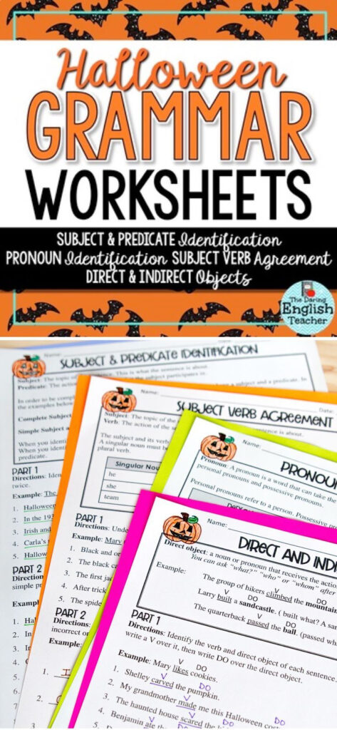 These Halloween Themed Grammar Worksheets Are Perfect For