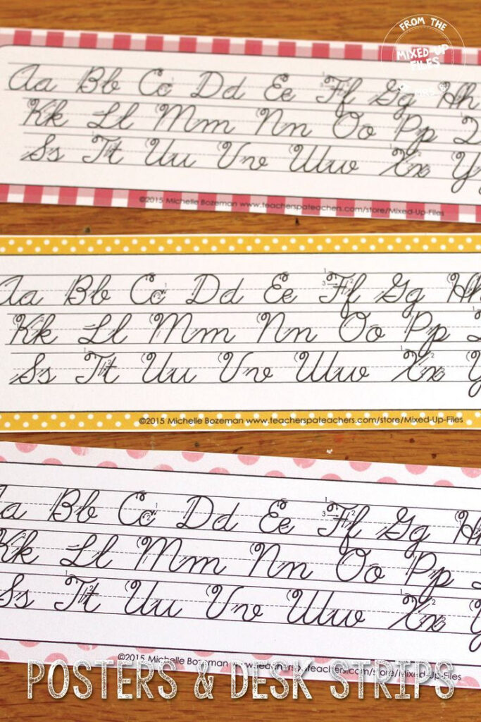 These Printable Cursive Handwriting Alphabet Strips Can Be These Printable Cursive Handwriting Alphabet Strips Can Be