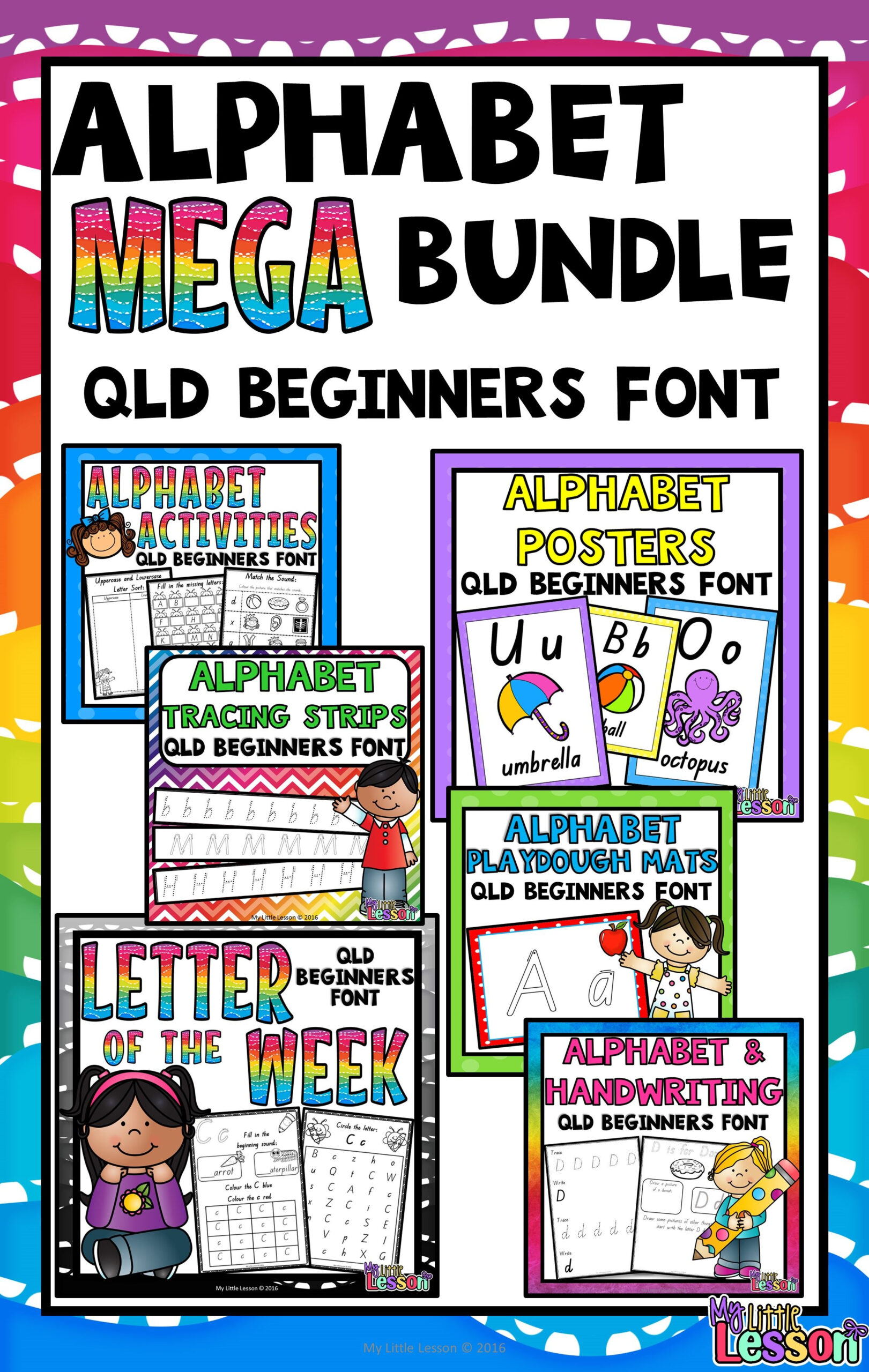 This Alphabet Mega Bundle Qld Beginners Font Includes A