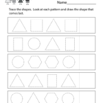 This Is A Fun Shape Tracing Patterns Worksheet. You Can