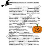 This Is A Halloween Story With Gap Filling On Verbs In