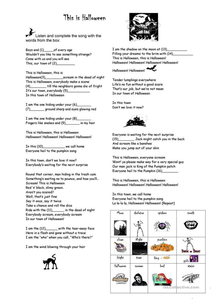 This Is Halloween   English Esl Worksheets For Distance