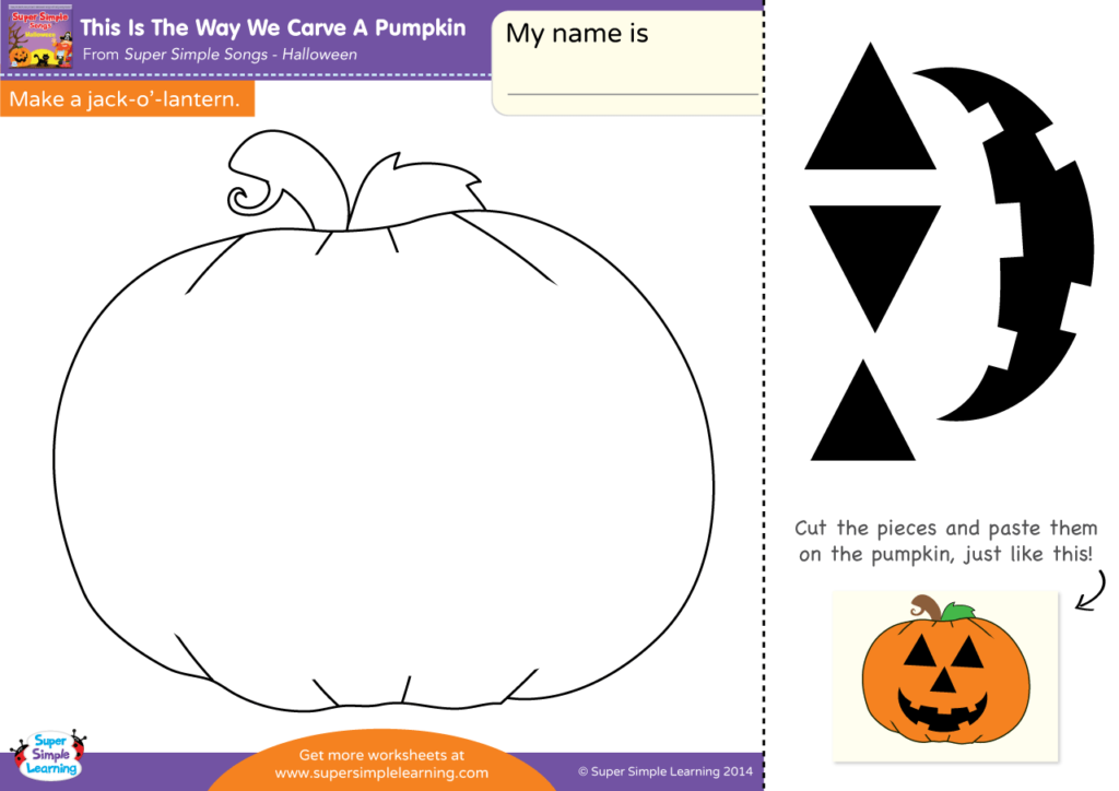 This Is The Way We Carve A Pumpkin Worksheet   Make A Jack O
