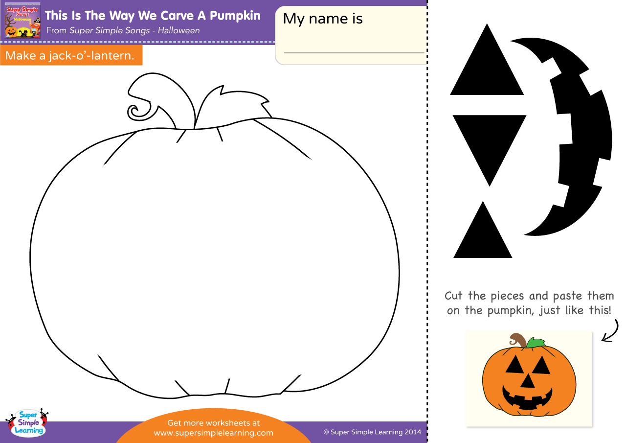 This Is The Way We Carve A Pumpkin Worksheet - Make A Jack-O