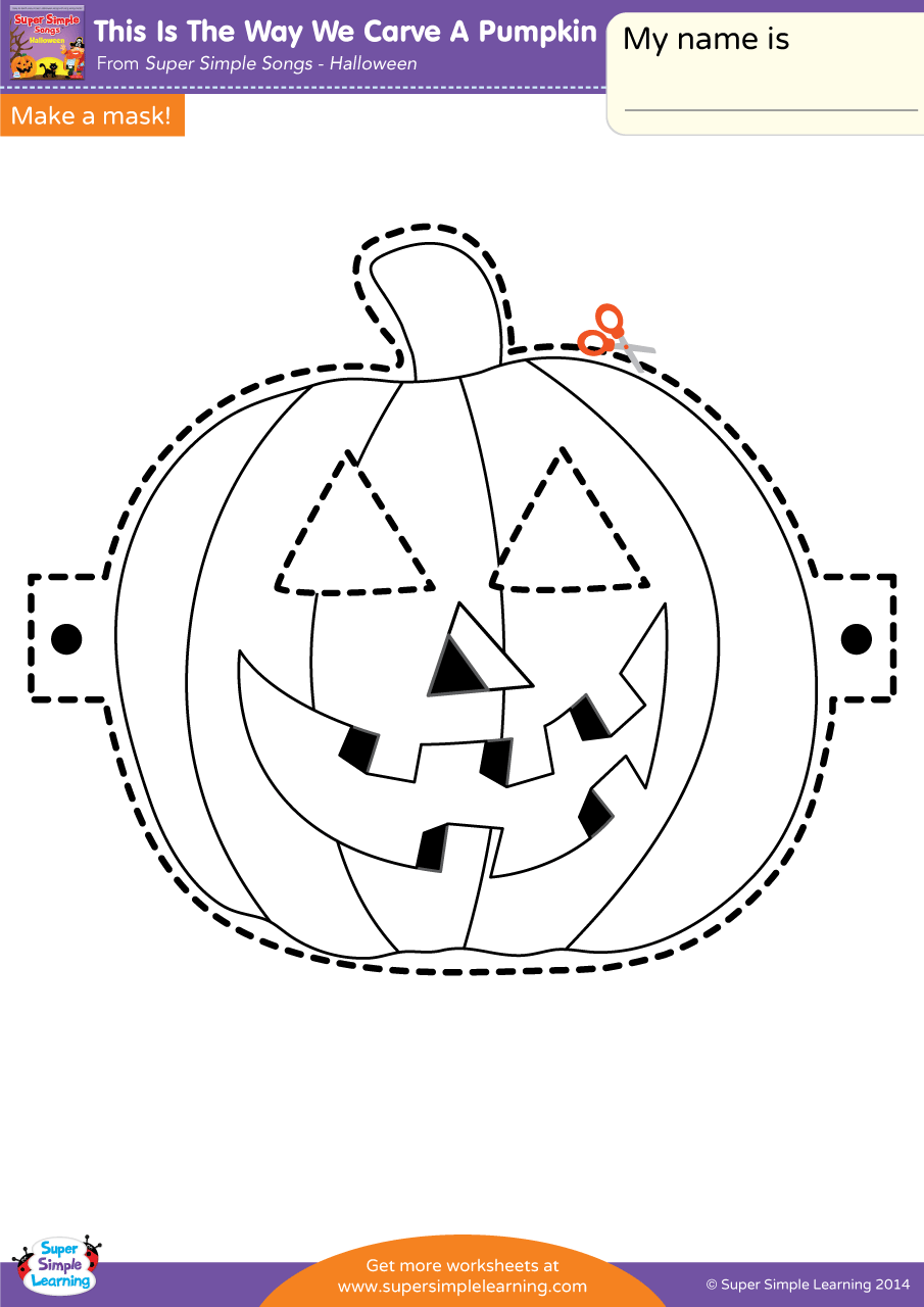 This Is The Way We Carve A Pumpkin Worksheet - Make A Mask