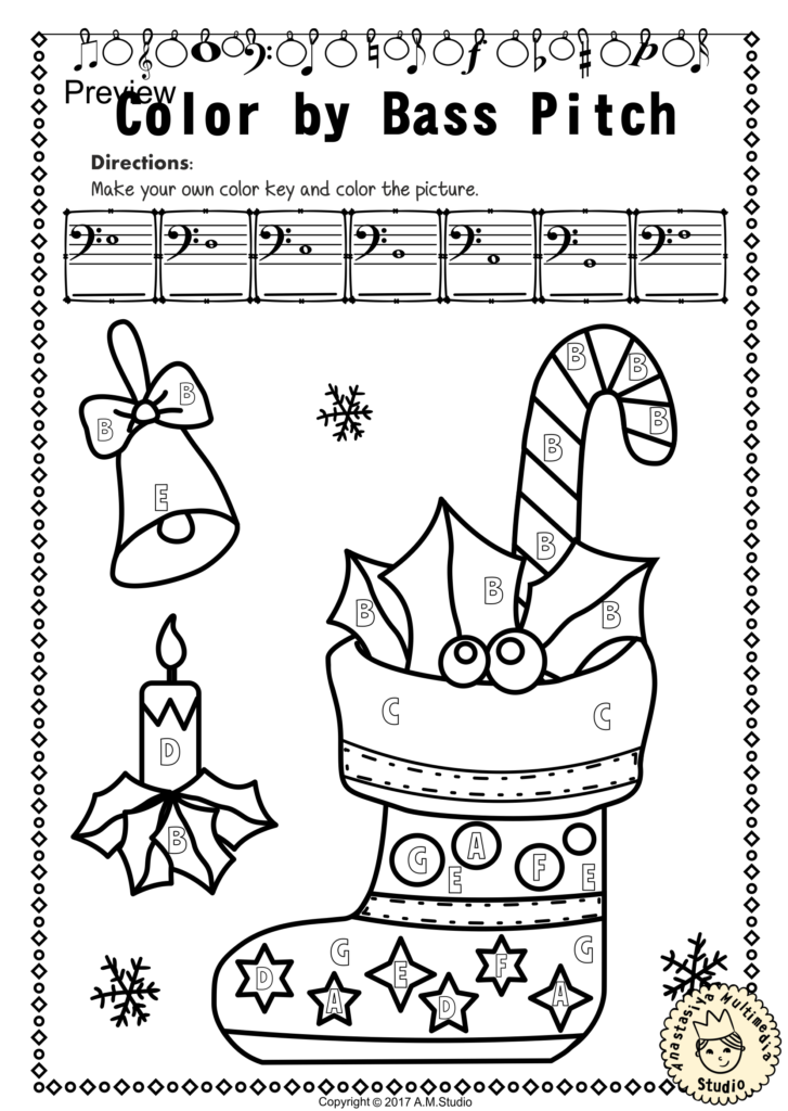 This Set Of 12 Music Worksheets Christmas Themed Is Designed