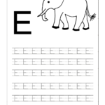 Trace Letters Worksheets | Activity Shelter With Letter E Tracing Page