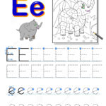 Tracing Letter E For Study Alphabet. Printable Worksheet For Regarding Letter E Tracing Page