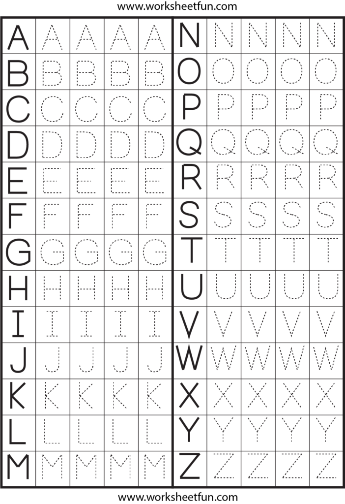 Tracing – Uppercase Letters – Capital Letters – 3 Worksheets Tracing – Uppercase Letters – Capital Letters – 3 Worksheets