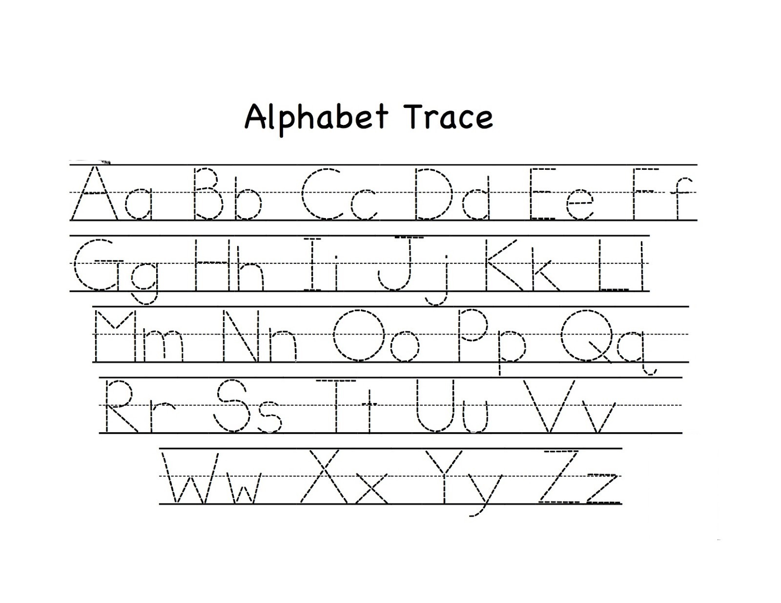 Tracing Worksheets For Kids Preschoolers Color Letter Free within Letter Tracing Handouts