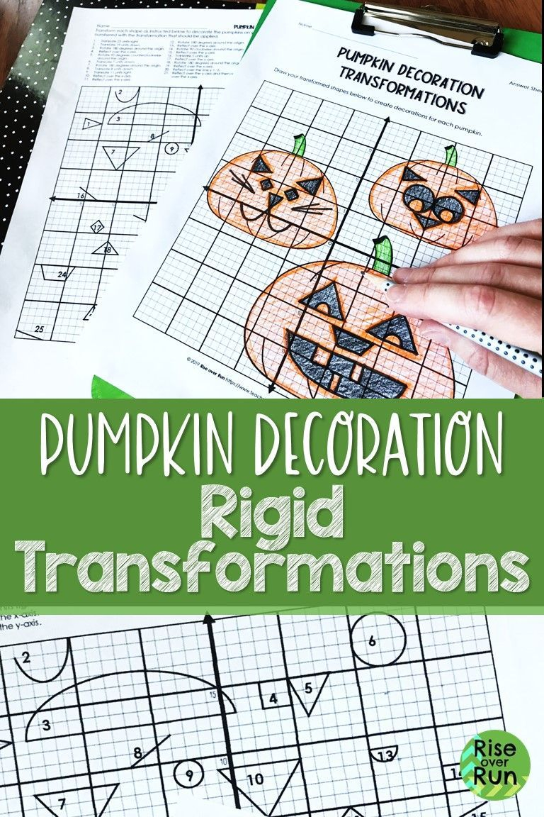 Transformations Halloween Activity For Geometry | Halloween