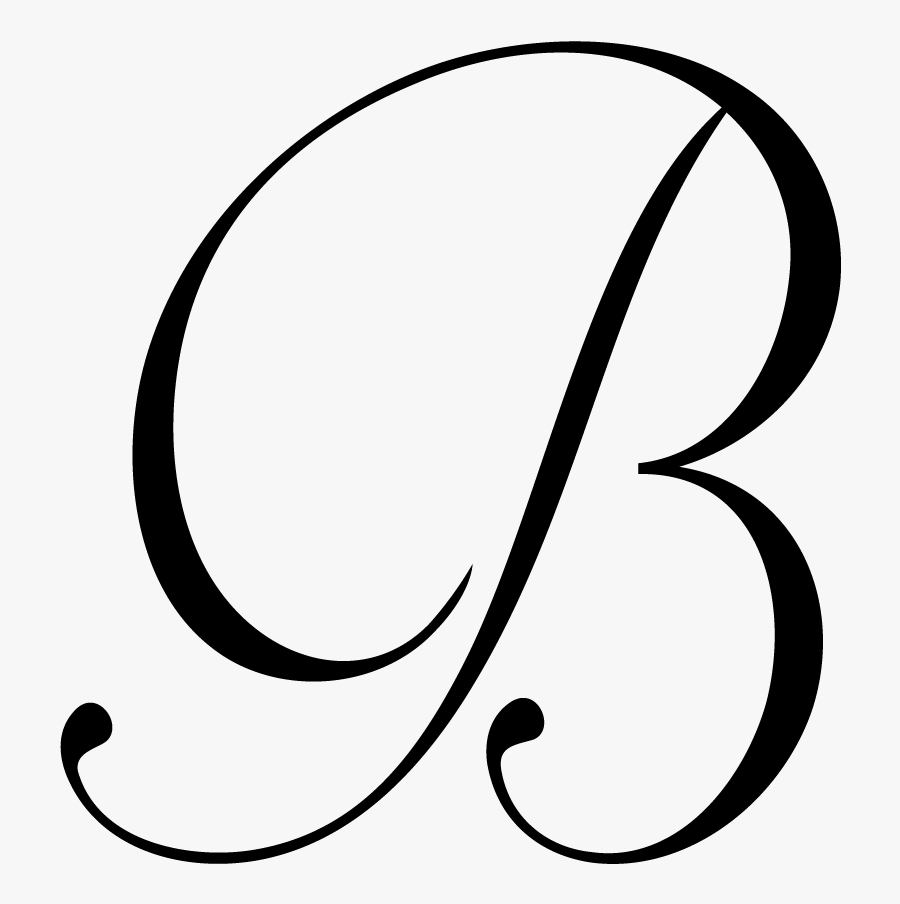 Transparent B Cursive - Transparent Cursive B Png , Free