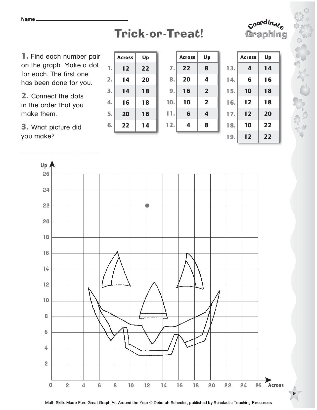 Trick-Or-Treat Graphing Activity, For Ages 5-7. | Halloween