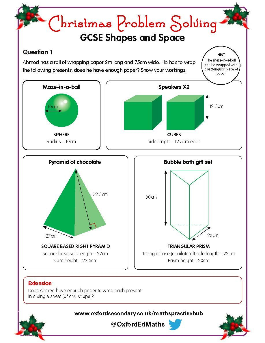 Try This Christmas Worksheet On Shapes And Space With Your