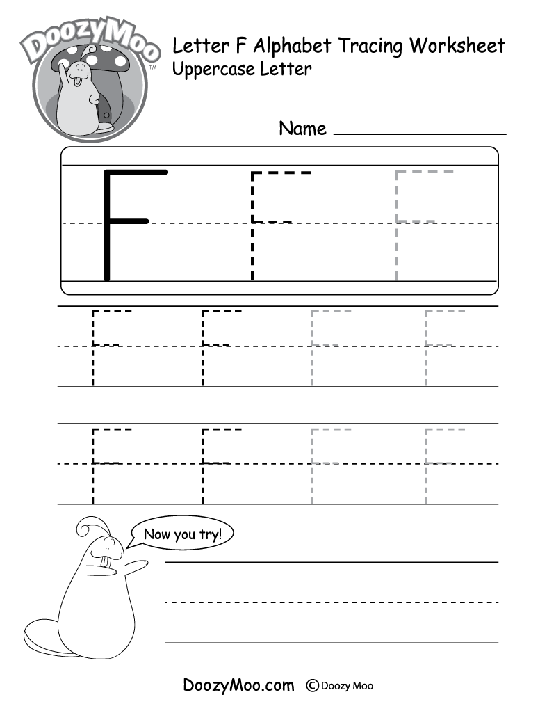 Uppercase Letter Tracing Worksheets (Free Printables in Uppercase Name Tracing
