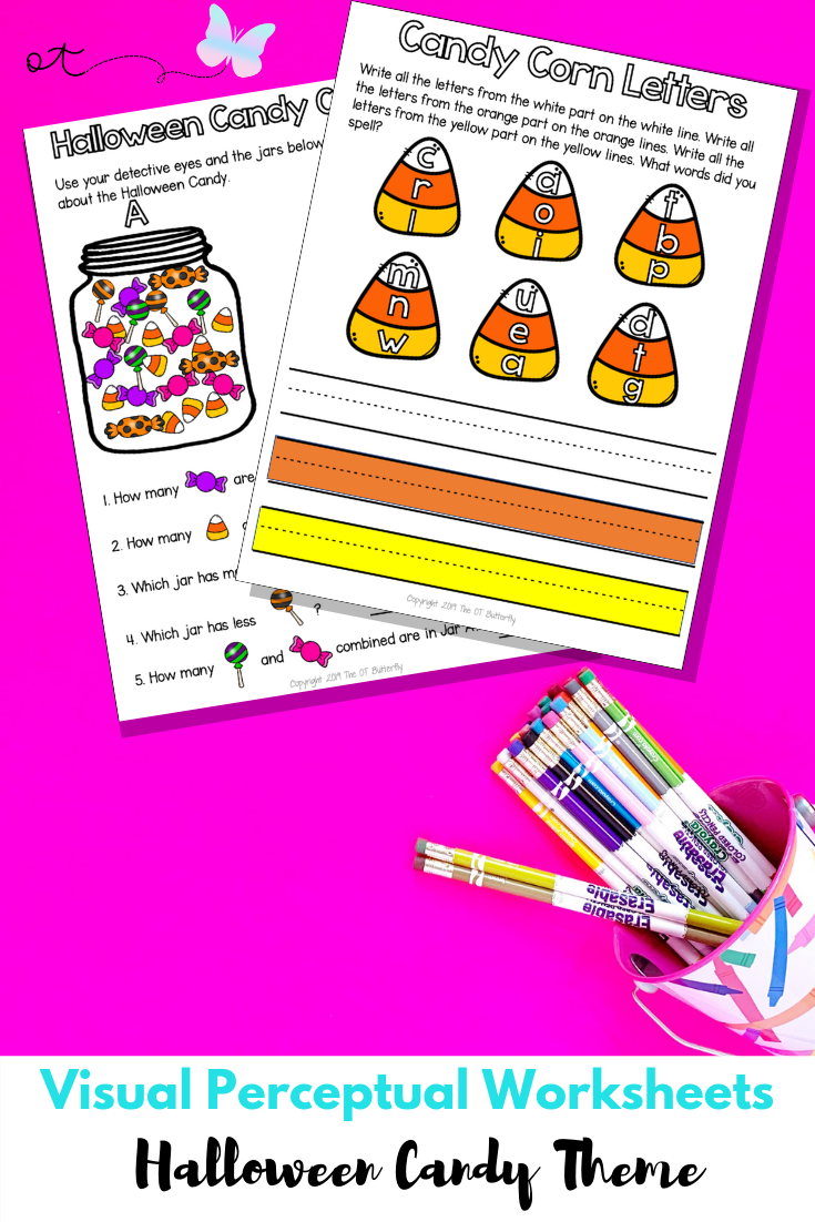 Visual Perceptual Worksheets: Halloween Packet, No Prep