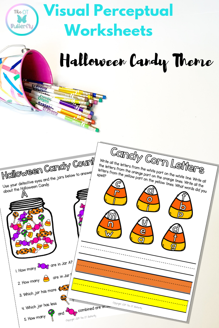 Visual Perceptual Worksheets: Halloween Packet, No Prep