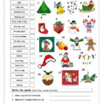 Vocabulary Matching Worksheet   Xmas | Christmas Worksheets