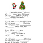 We Wish You A Merry Christmas Cloze   English Esl Worksheets