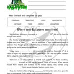 Where Does Halloween Come From?   English Esl Worksheets For