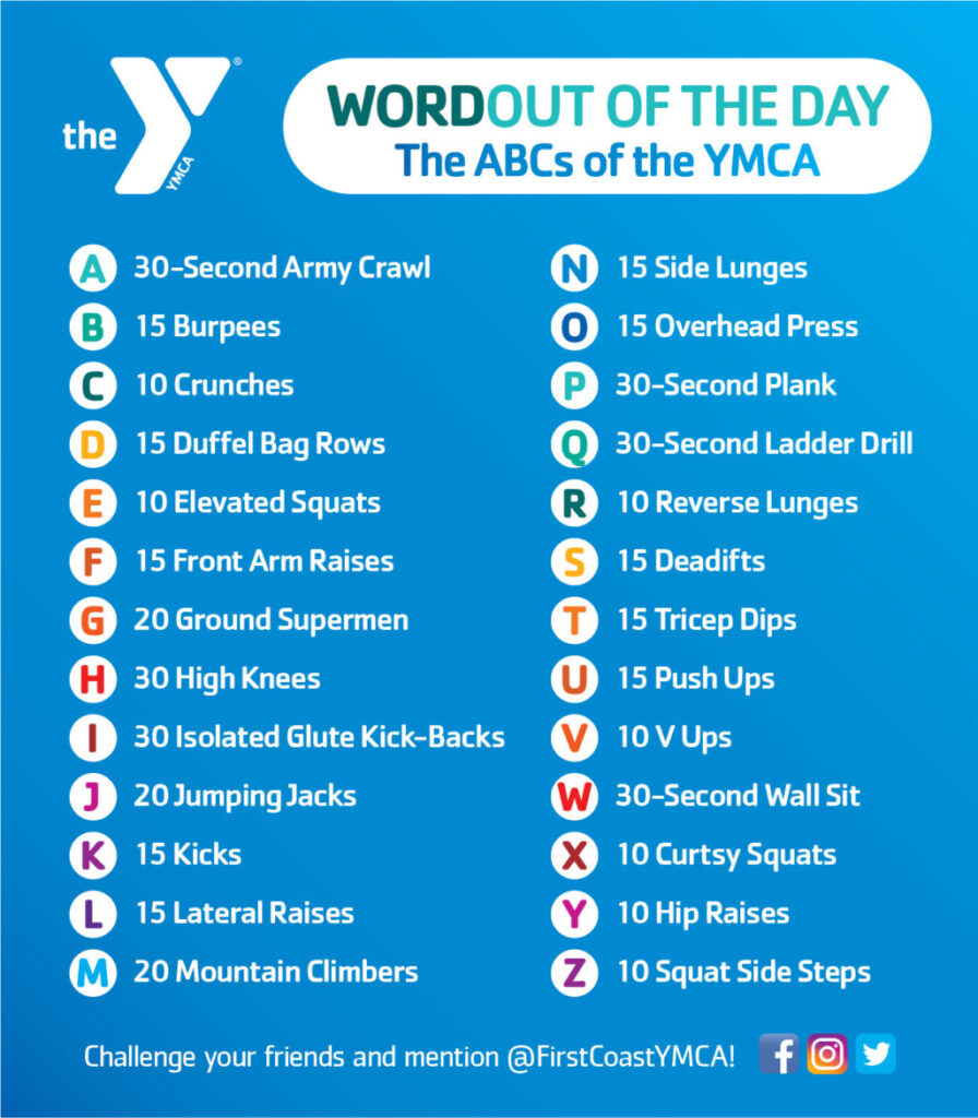 Wordout Of The Day   First Coast Ymca With Alphabet Exercises Workout