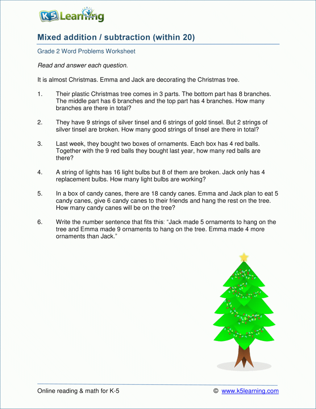 Christmas Math Word Problems Worksheets AlphabetWorksheetsFree