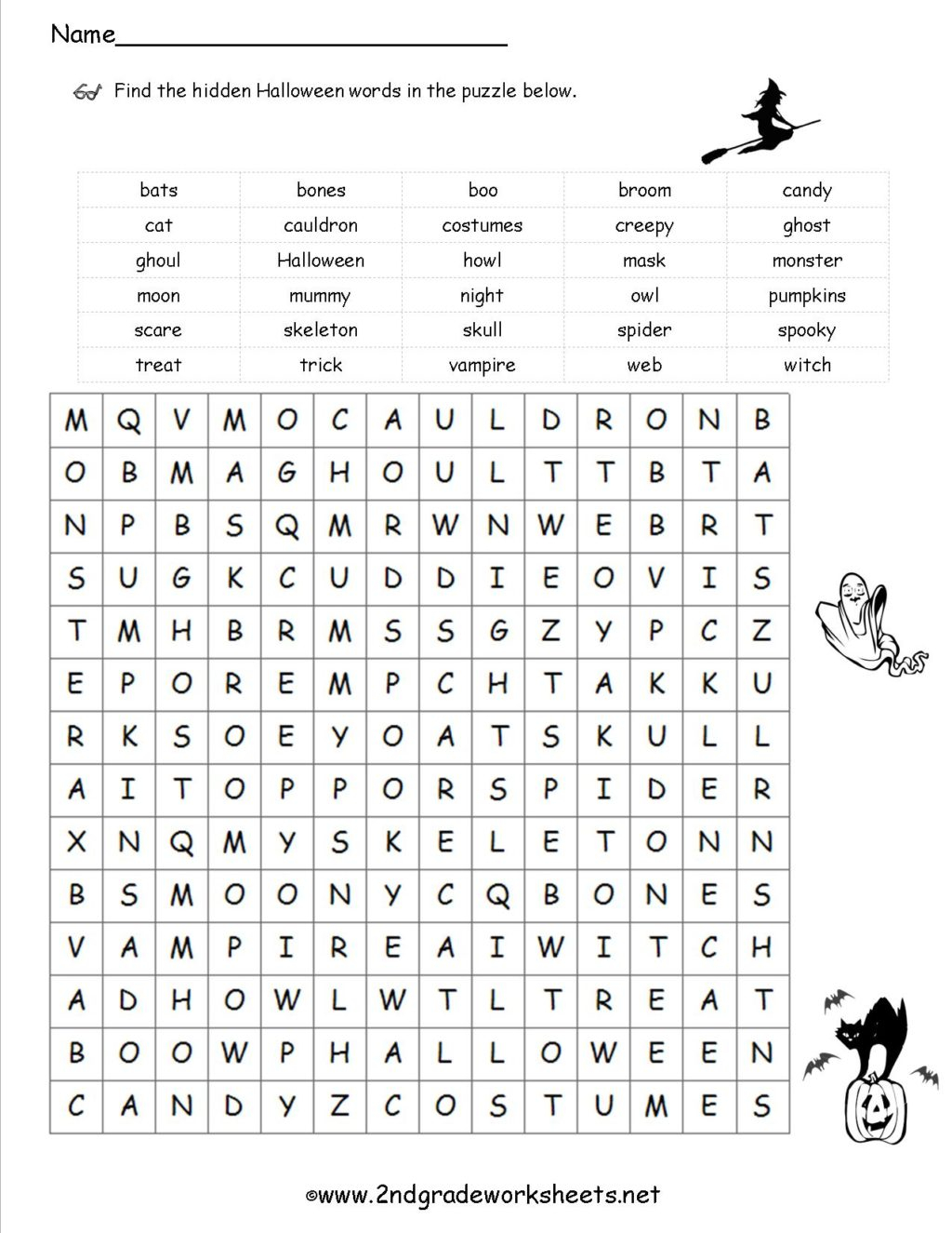 Worksheet ~ 2Nd Grade Reading Skills Worksheet Halloween