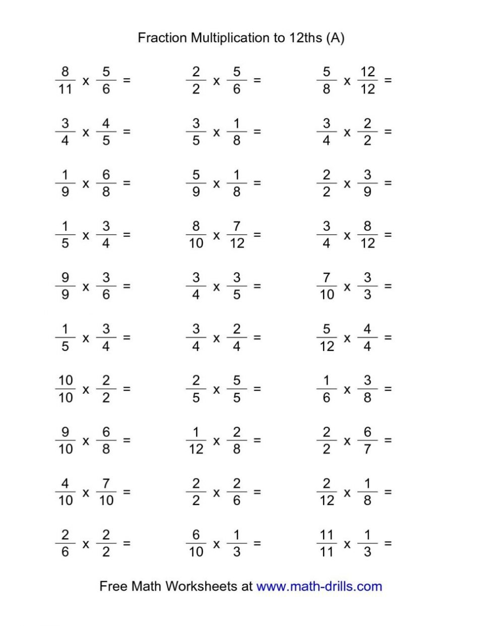 Worksheet ~ 5Th Grade Multiplication Worksheets To