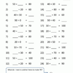 Worksheet ~ Adding Tens Second Gradeivity Sheets Addition