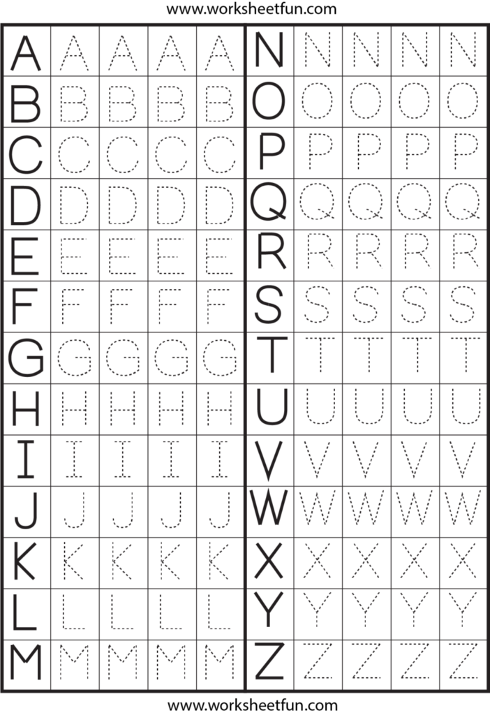 Worksheet ~ Alphabet Letter Tracing Worksheets 39636