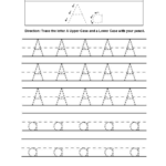 Worksheet ~ Alphabet Tracing Worksheets Uppercase Lowercase Within Alphabet Tracing A