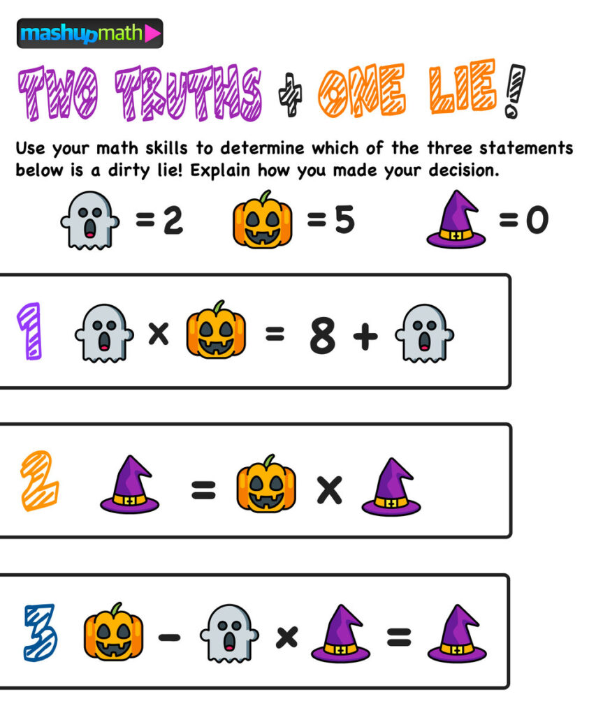 Worksheet ~ Are Your Kids Ready For These Halloween Math