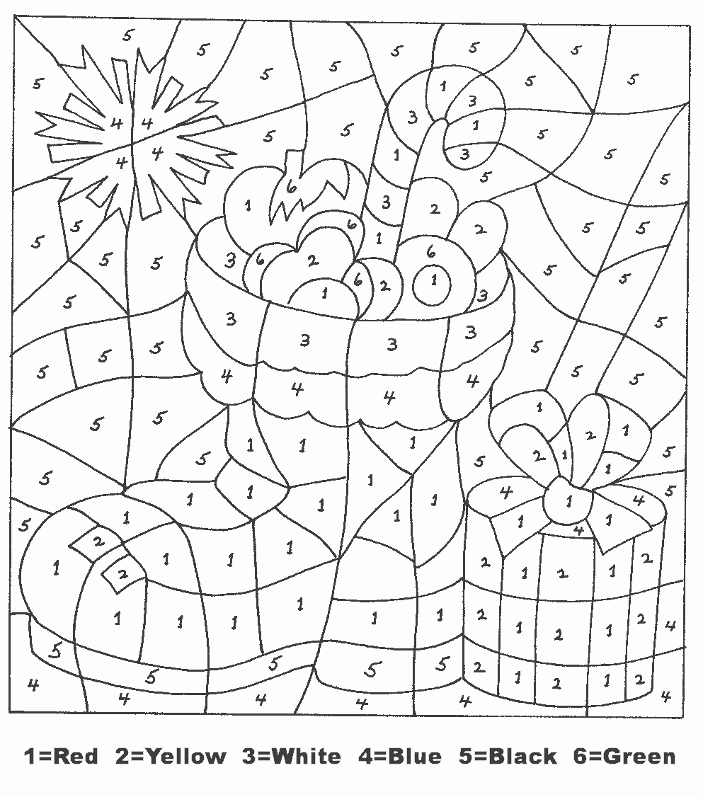 Worksheet ~ Christmas Colornumbers Astonishing Colour