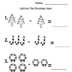 Worksheet ~ Christmas Subtraction 1St Grade