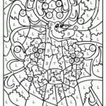 Worksheet ~ Colornumber Christmas Math Coloring Pages