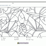 Worksheet ~ Colornumber Halloween Bat Subtraction